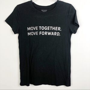 ATHLETA | Move Together Move Forward Black Short Sleeve Tee Women’s Size Small